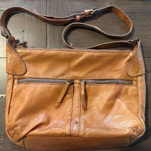 American leather Co Tan Leather Crossbody Bag